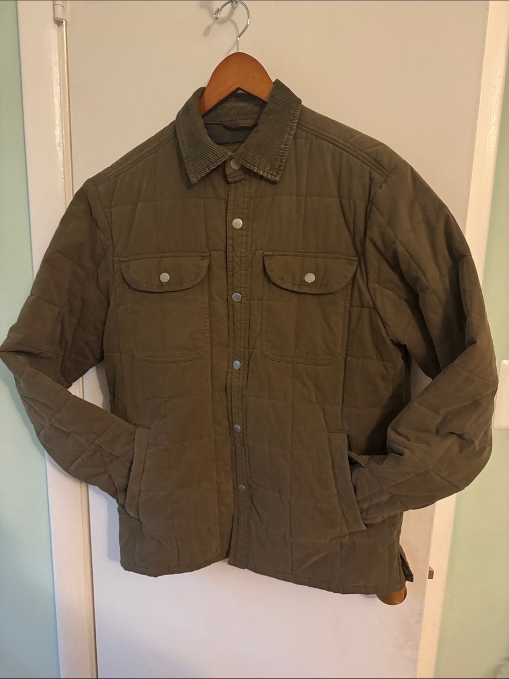 Old Navy Quilted Field Jacket in Olive